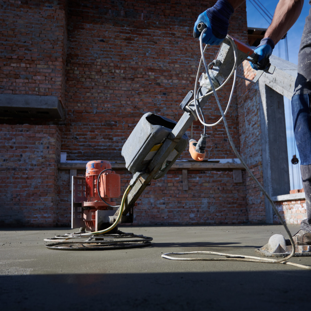 Special modern equipment for high quality floor installation.